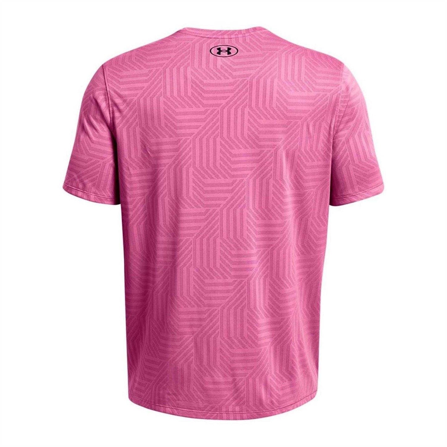 Pink - Back - Under Armour Mens Geotessa T-Shirt