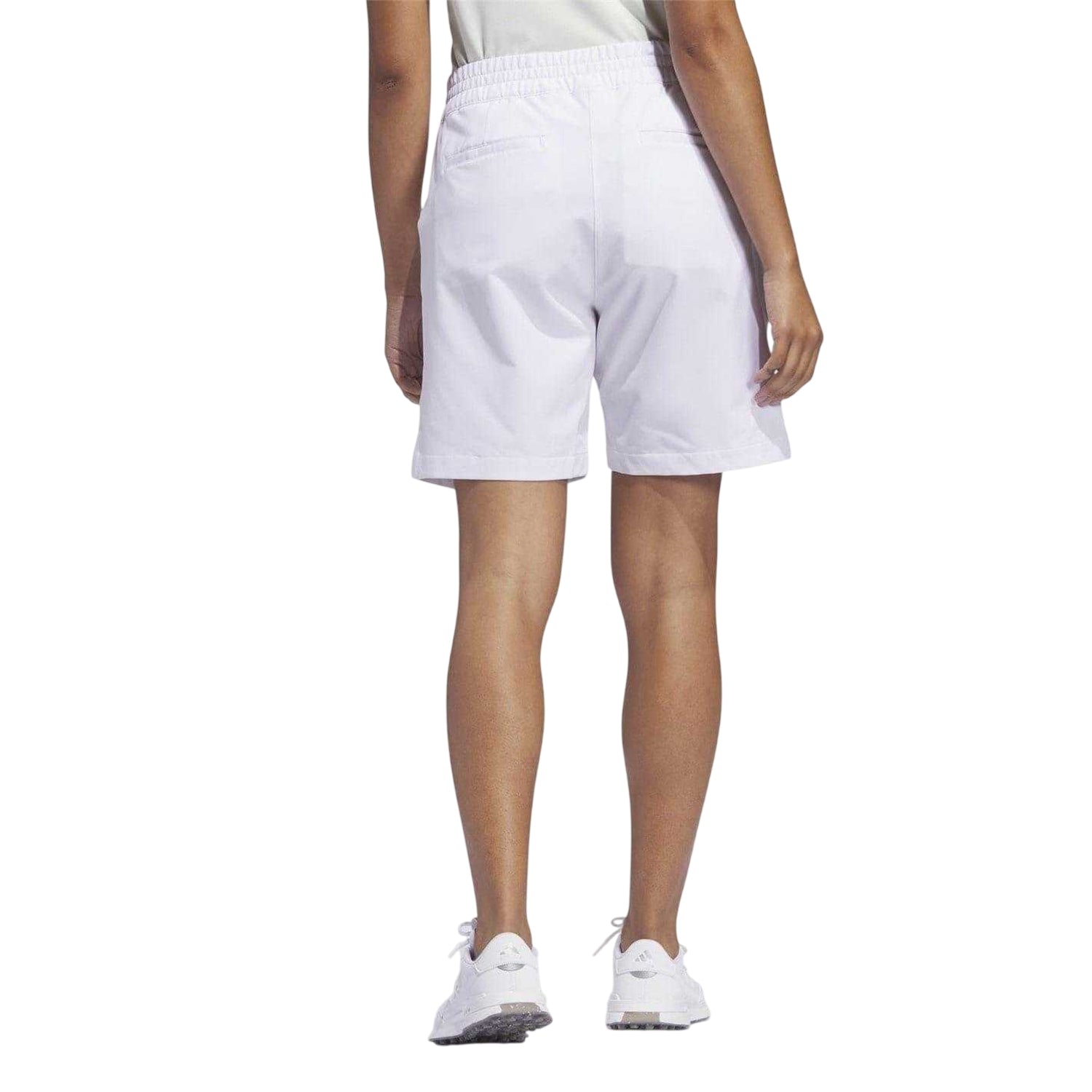 White - Back - Adidas Womens-Ladies Ultimate 365 Golf Shorts