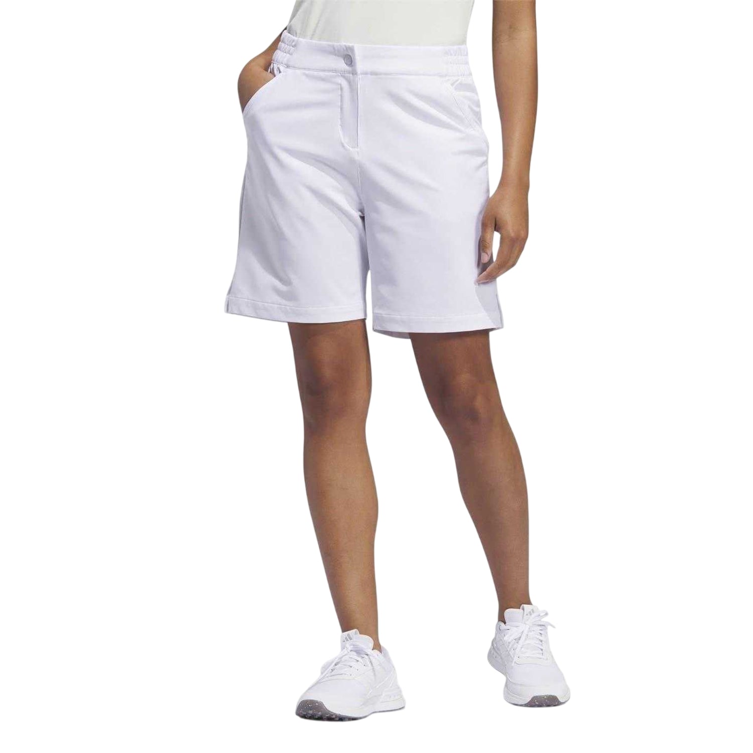 White - Side - Adidas Womens-Ladies Ultimate 365 Golf Shorts