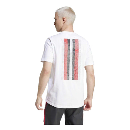 White - Back - Adidas Mens Ajax Amsterdam T-Shirt
