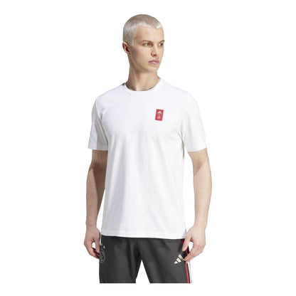 White - Side - Adidas Mens Ajax Amsterdam T-Shirt