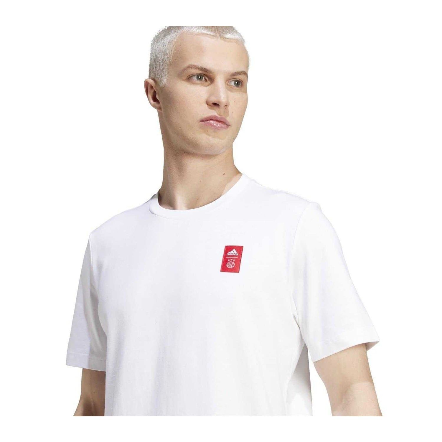 White - Lifestyle - Adidas Mens Ajax Amsterdam T-Shirt
