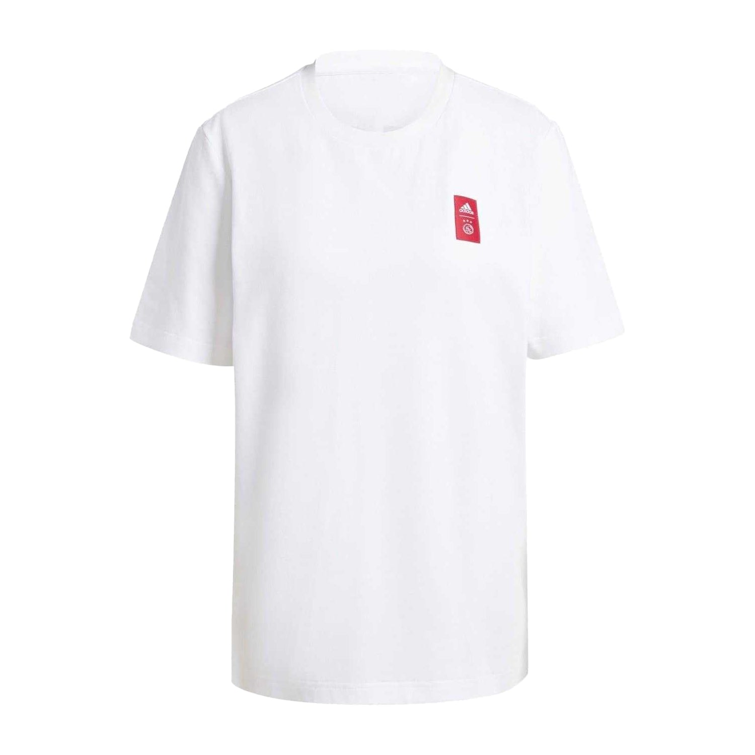 White - Front - Adidas Mens Ajax Amsterdam T-Shirt