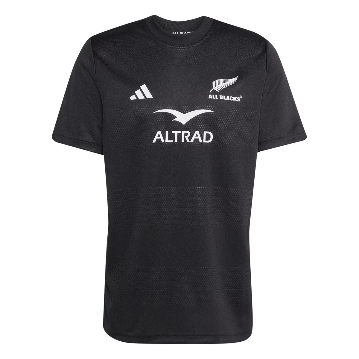 All Black - Front - New Zealand All Blacks Mens Adidas T-Shirt