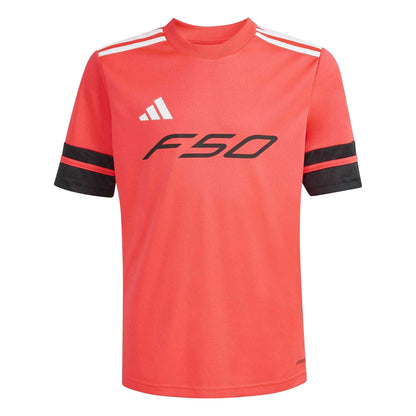 Red-Black - Front - Adidas Childrens-Kids F50 Jersey
