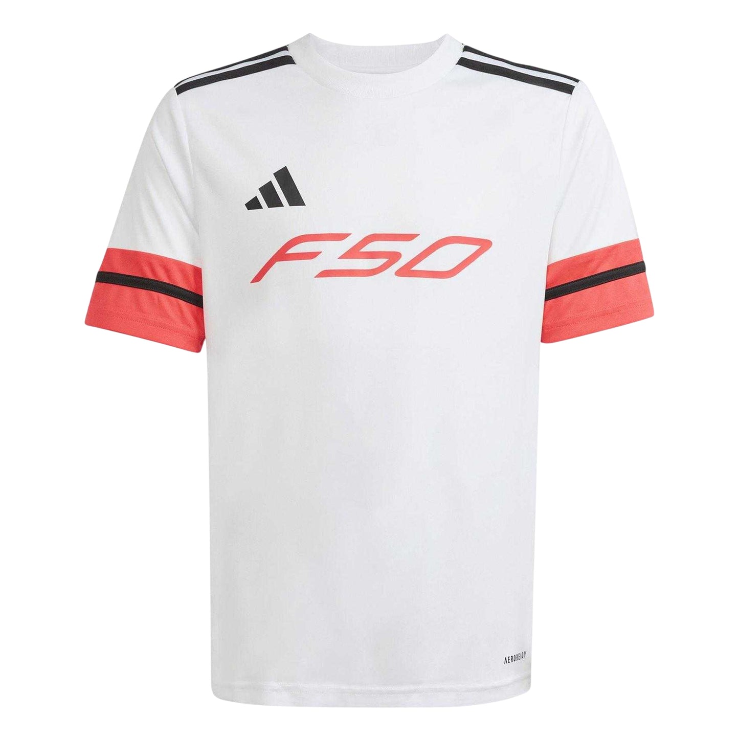 White-Red - Front - Adidas Childrens-Kids F50 Jersey