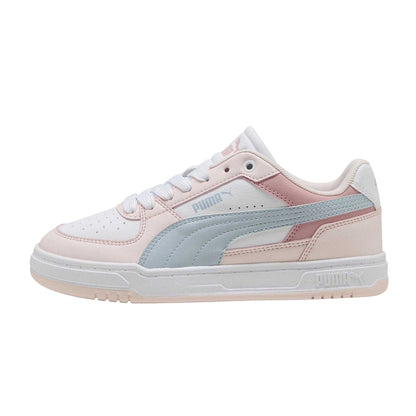Blue-Blush Pink-White-Blue - Side - Puma Childrens-Kids Caven III Trainers
