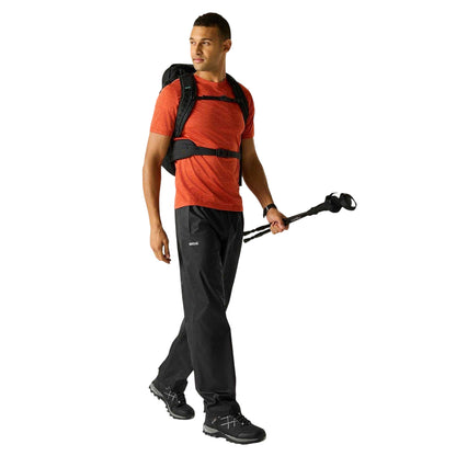 Black - Side - Regatta Mens Waterproof Trousers
