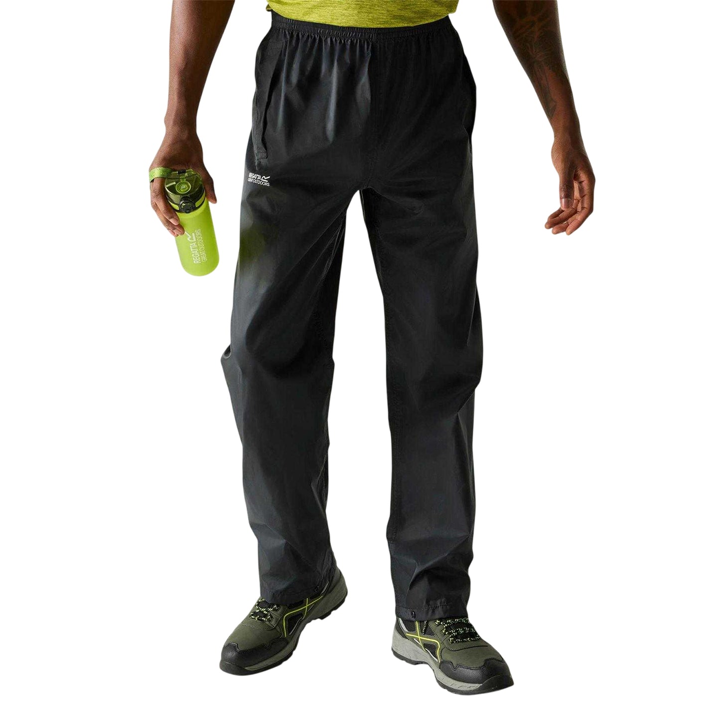 Navy - Front - Regatta Mens Waterproof Trousers