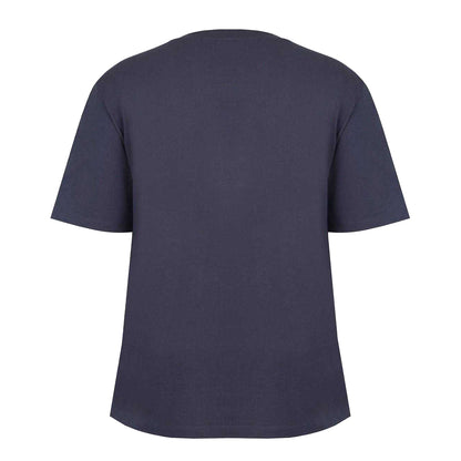 Blue - Back - Firetrap Womens-Ladies Flower Skull Crew Neck Regular T-Shirt