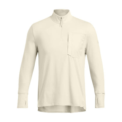 Brown - Front - Under Armour Mens Trail Run Quarter Zip Top