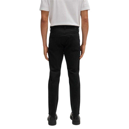 Black - Back - Boss Mens H-Delaware5 Slim Trousers