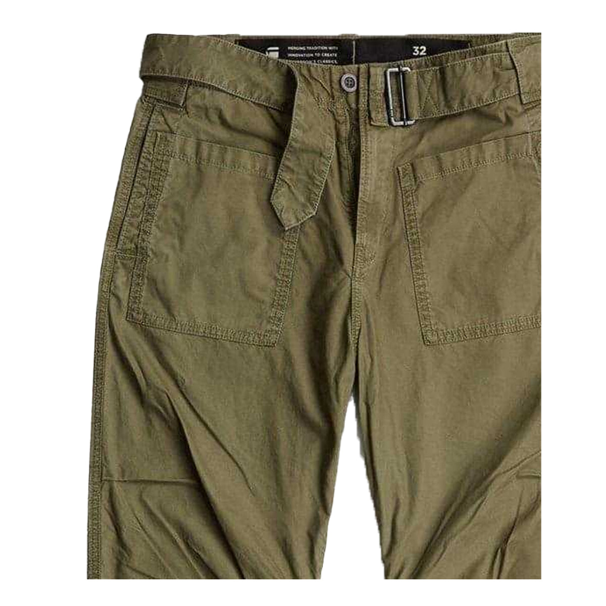 Green - Back - G-Star Mens Baggy Tapered Cargo Trousers