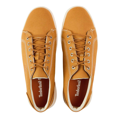 Spruce - Side - Timberland Mens Seneca Bay Canvas Low Cut Platform Trainers