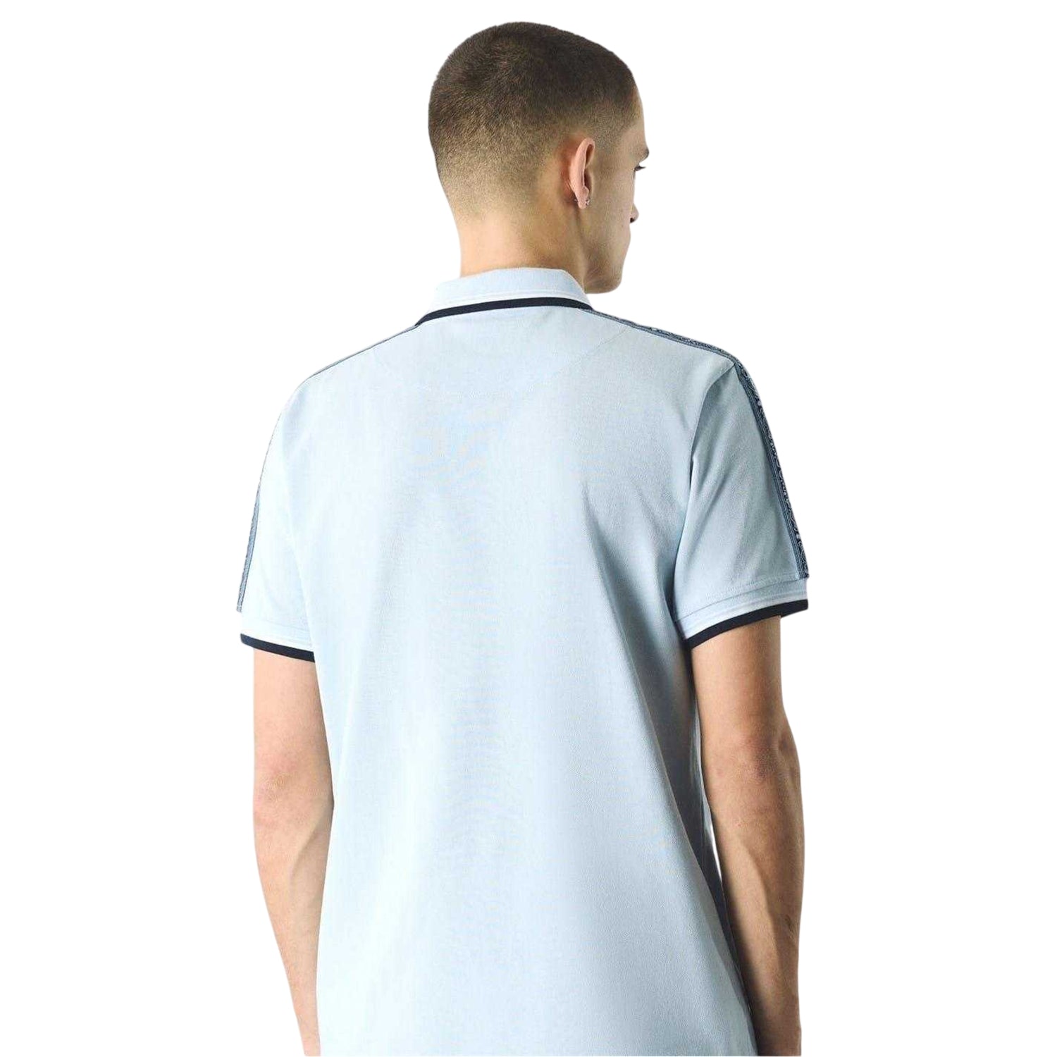 Light Blue - Back - Pretty Green Mens Paisley Regular Polo Shirt