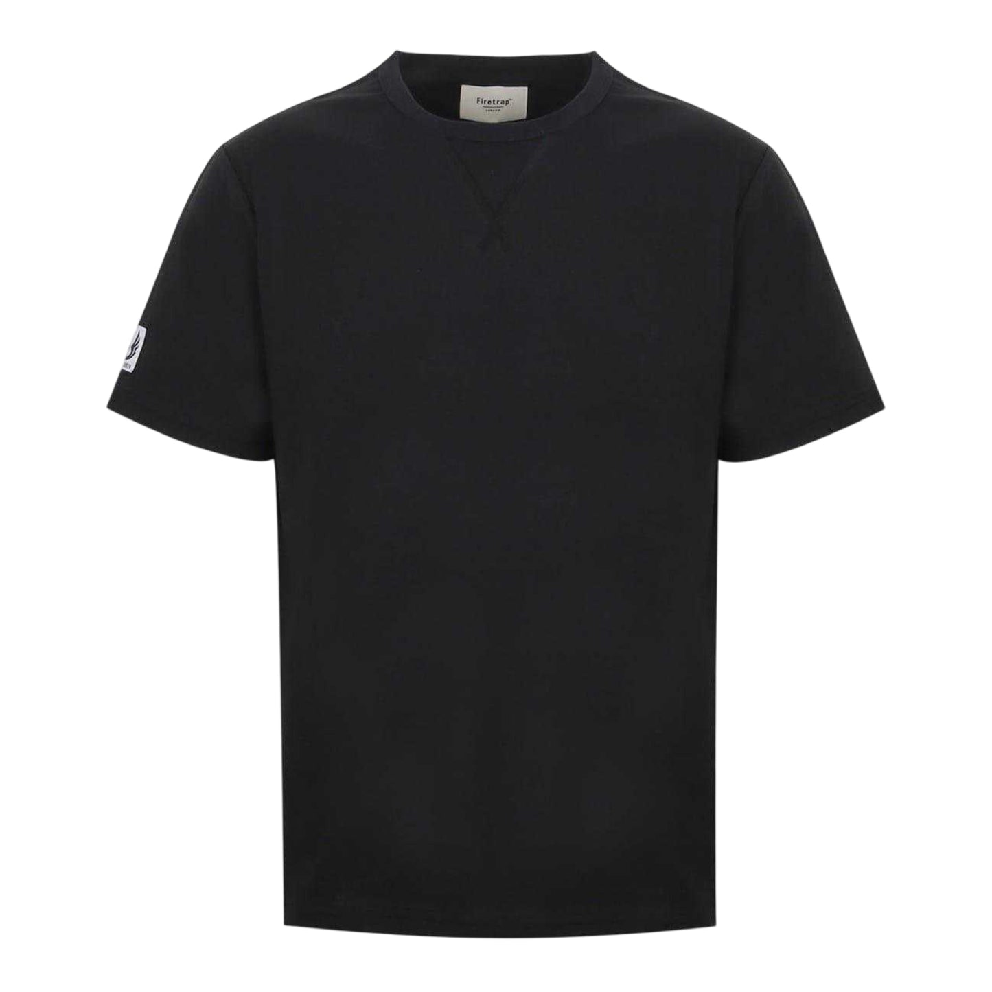 Black - Front - Firetrap Mens Logo Crew Neck Regular Short-Sleeved T-Shirt