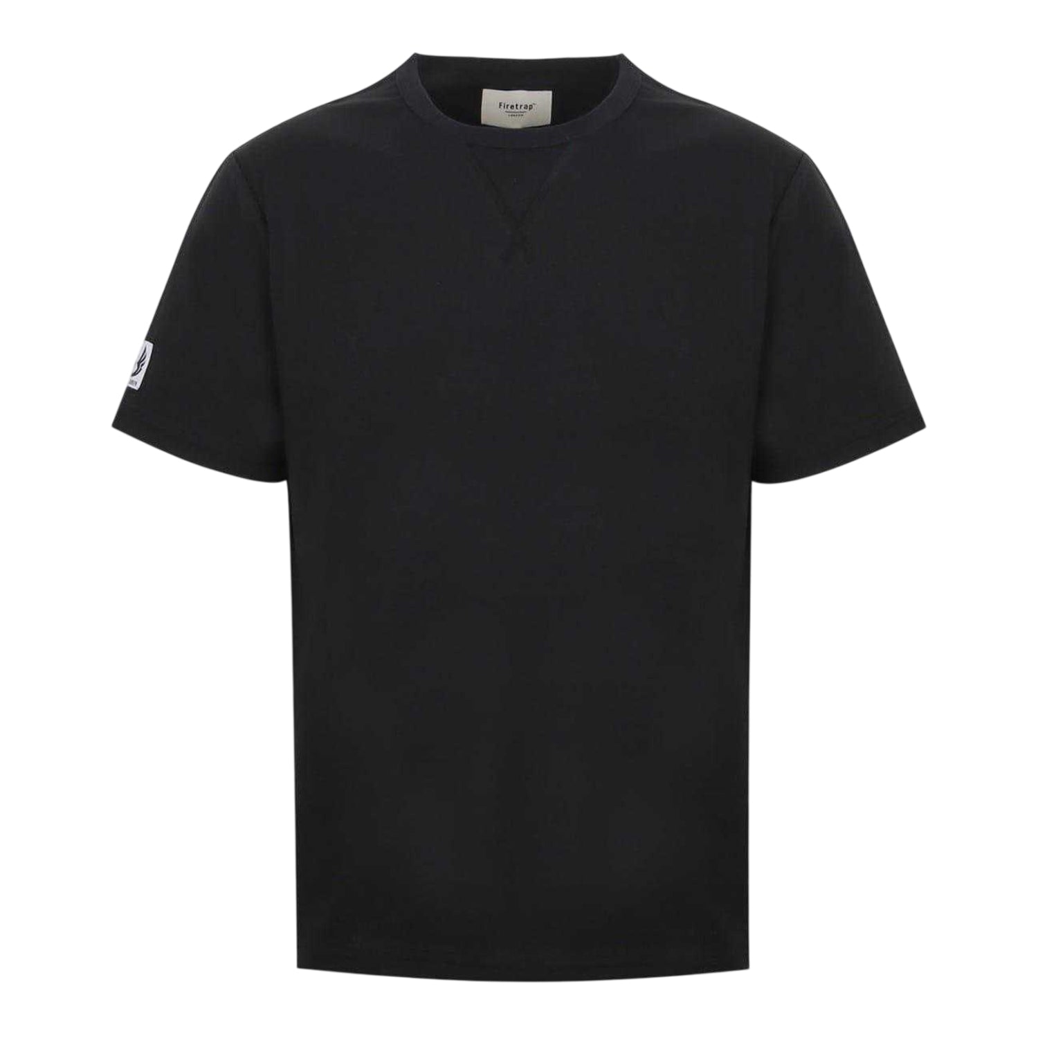 Black - Front - Firetrap Mens Logo Crew Neck Regular Short-Sleeved T-Shirt
