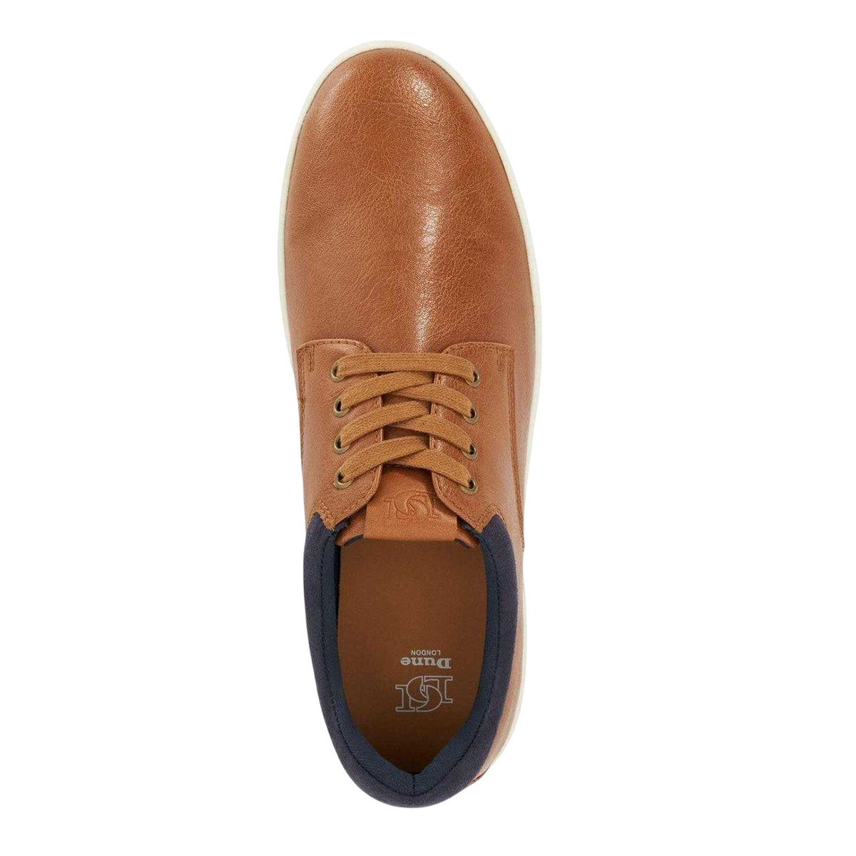 Tan - Lifestyle - Dune London Mens Tamsen Lace Up Flat Trainers
