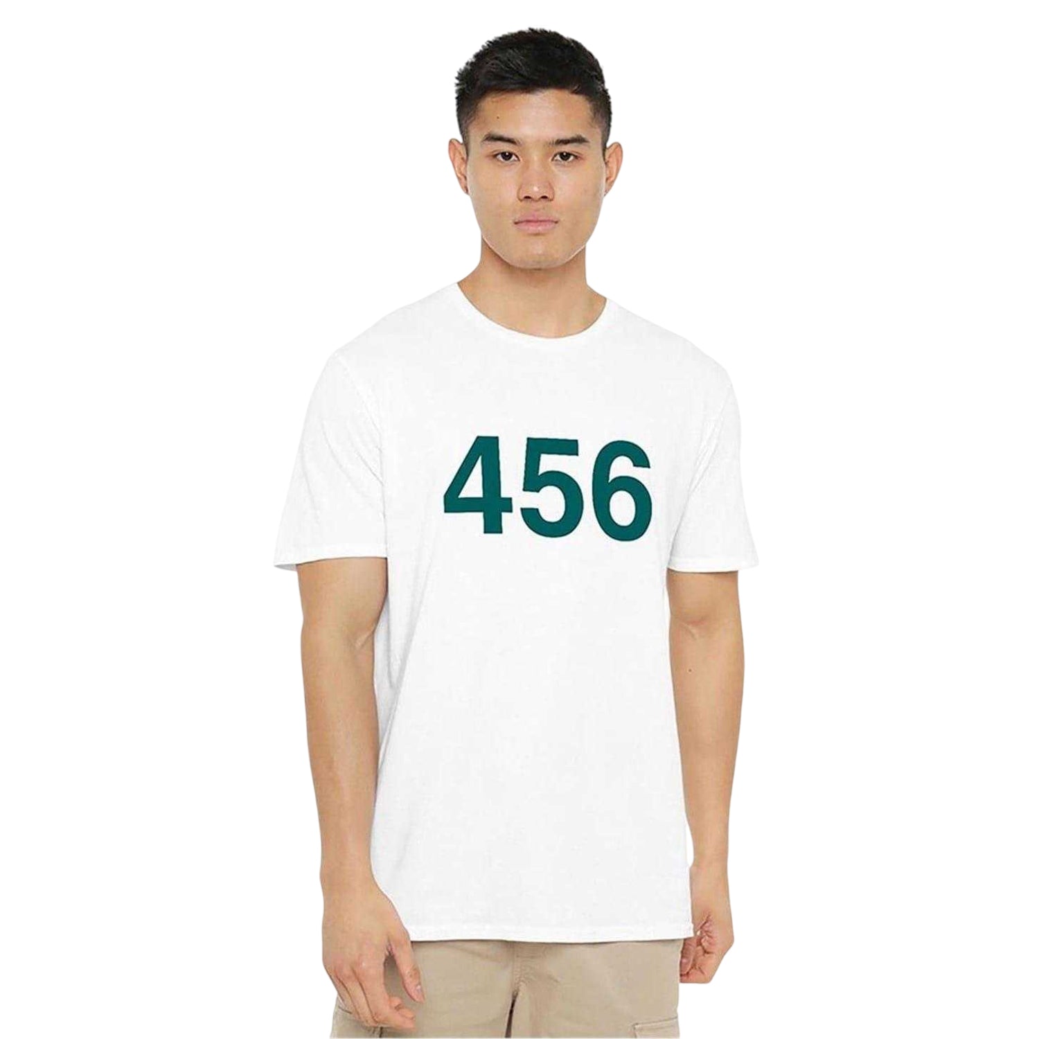 White - Side - Squid Game Mens 456 Regular T-Shirt