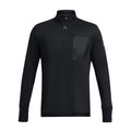 Black - Front - Under Armour Mens Trail Run Quarter Zip Top