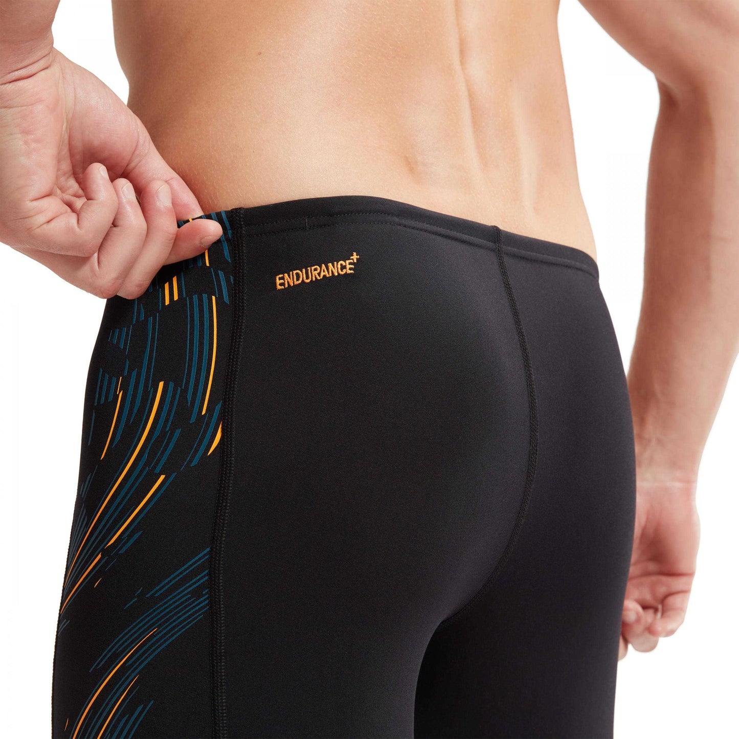 Black-Orange-Blue - Lifestyle - Speedo Mens Tech Panel Jammer Shorts