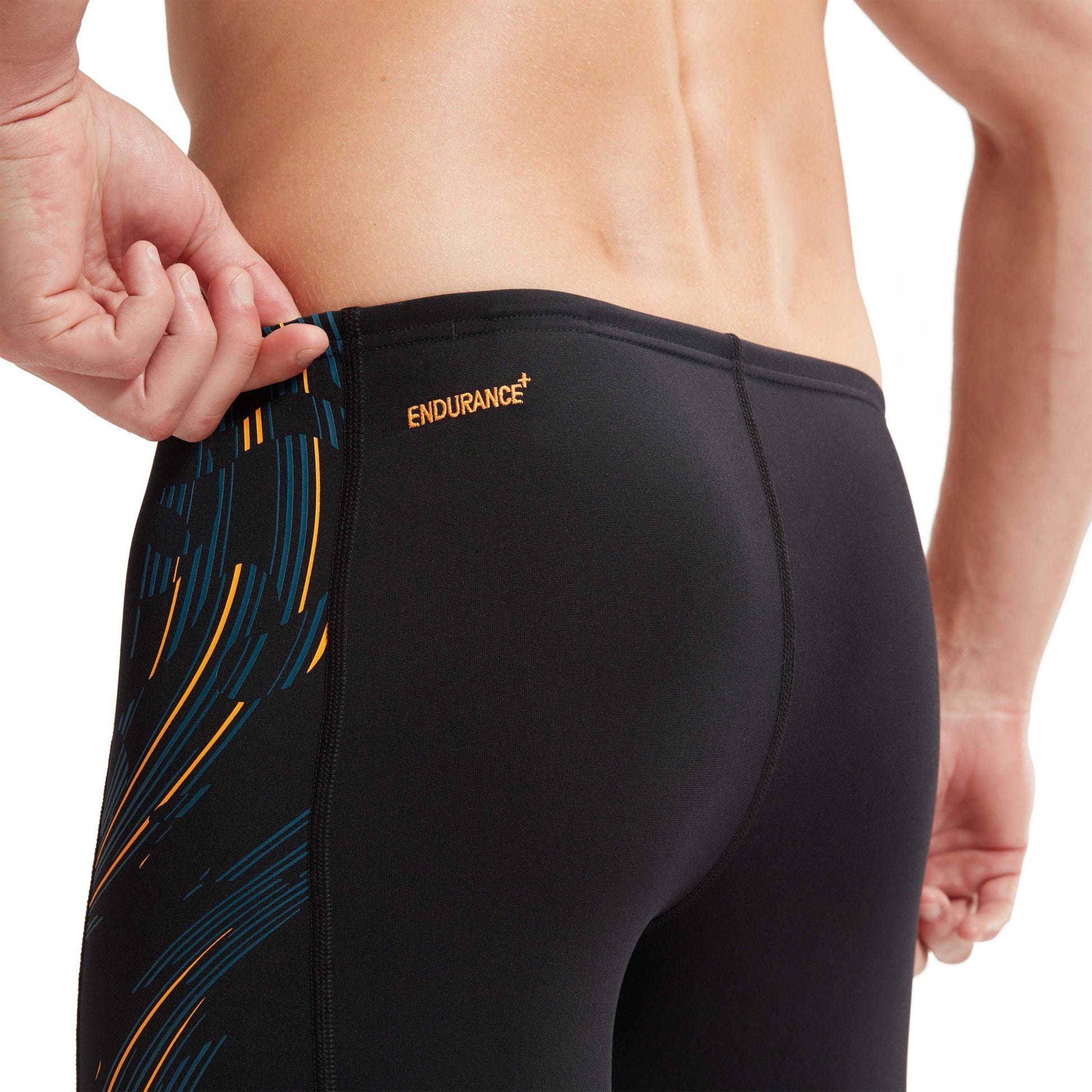 Black-Orange-Blue - Lifestyle - Speedo Mens Tech Panel Jammer Shorts