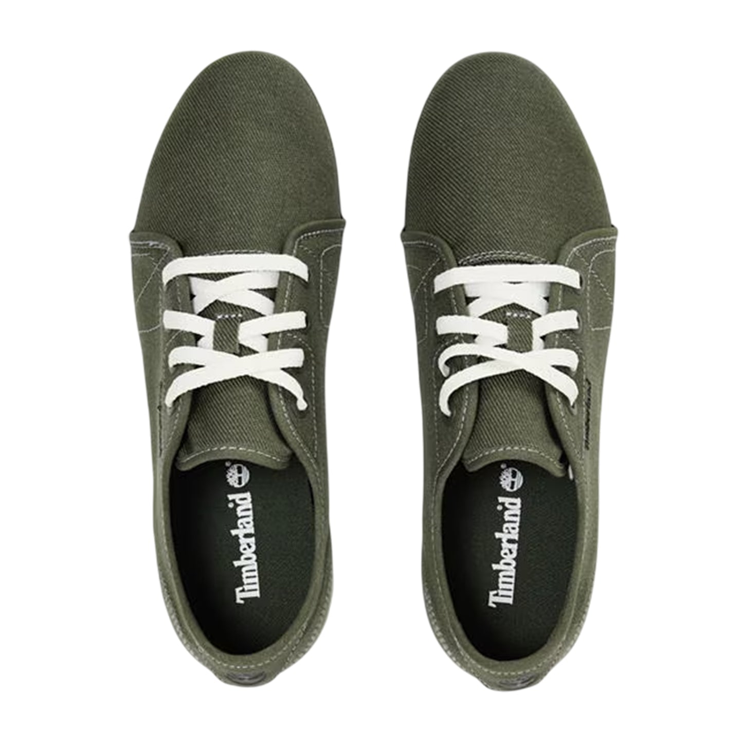 Leaf Green - Side - Timberland Mens Canvas Low Cut Trainers