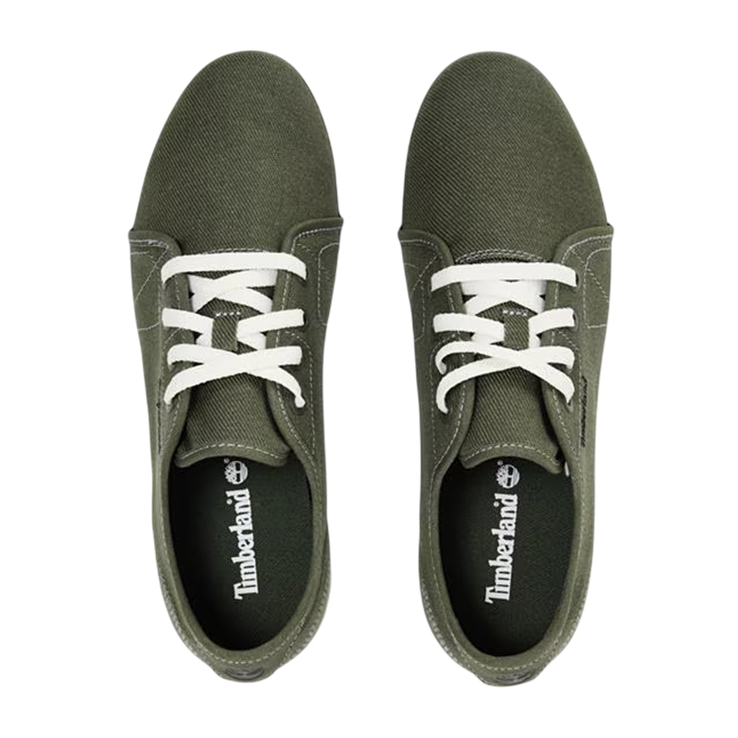 Leaf Green - Side - Timberland Mens Canvas Low Cut Trainers