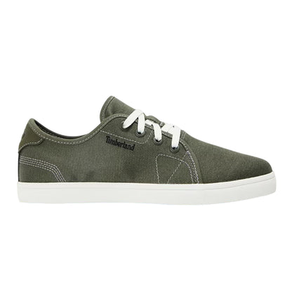 Leaf Green - Front - Timberland Mens Canvas Low Cut Trainers