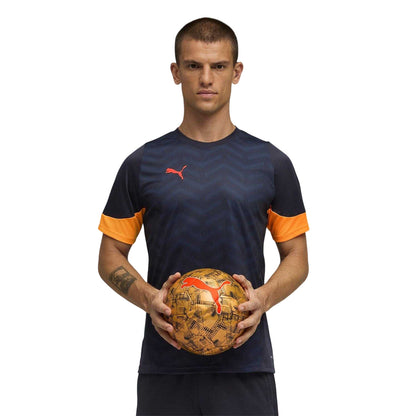 Navy-Orange - Side - Puma Mens IndividualCUP Football Jersey