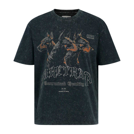 Black - Front - Firetrap Mens Doberman Washed Short-Sleeved T-Shirt