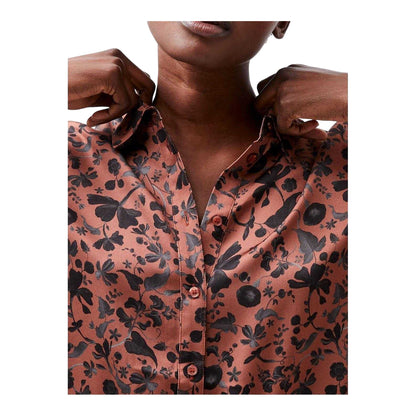 Russet - Side - French Connection Womens-Ladies Floral Regular Long-Sleeved Blouse