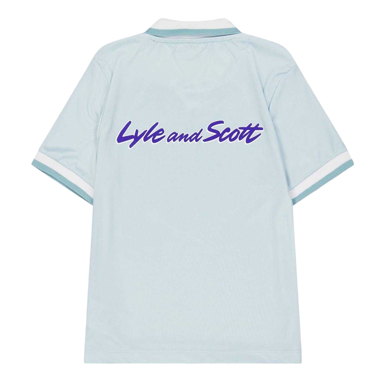 Green - Back - Lyle & Scott Childrens-Kids Argyle Regular Short-Sleeved Shirt