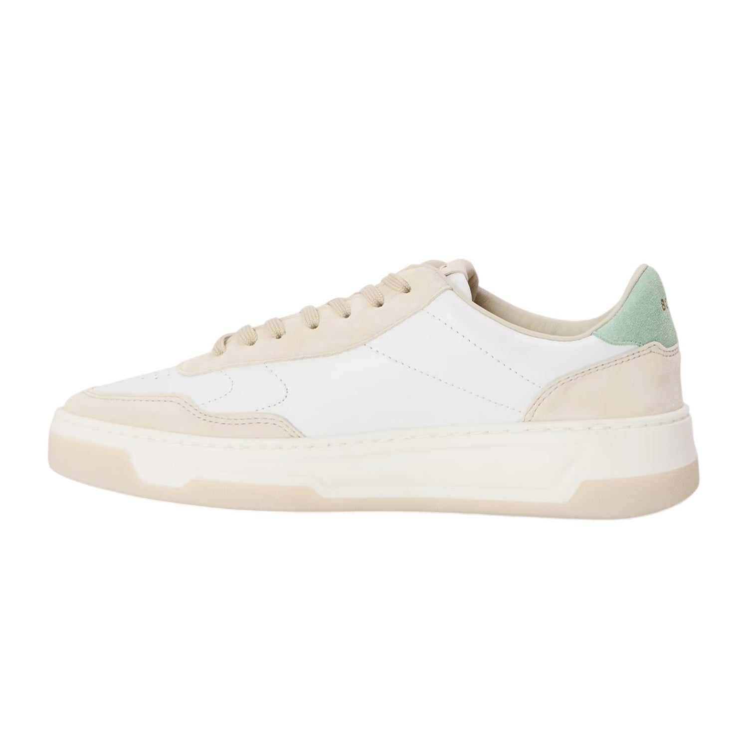 White - Back - Boss Womens-Ladies Baltimore Leather Low Trainers