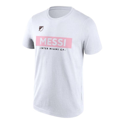 White - Front - Inter Miami CF Unisex Adult Regular T-Shirt