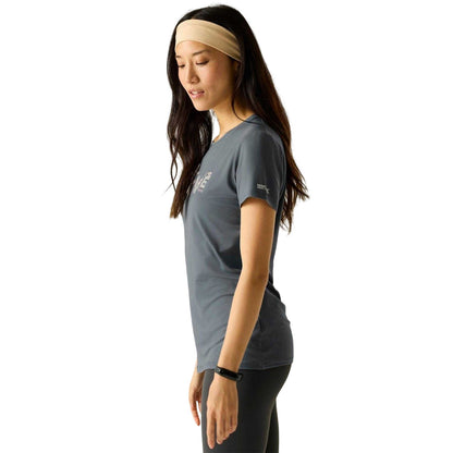Dark Storm - Side - Regatta Womens-Ladies Fingal Graphic Print Walking T-Shirt