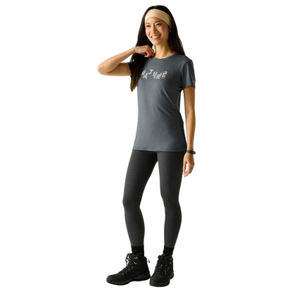 Dark Storm - Pack Shot - Regatta Womens-Ladies Fingal Graphic Print Walking T-Shirt