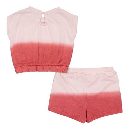 Sun Kissed Coral - Back - Reebok Toddler Ombre Sleeveless Shirt And Shorts Set