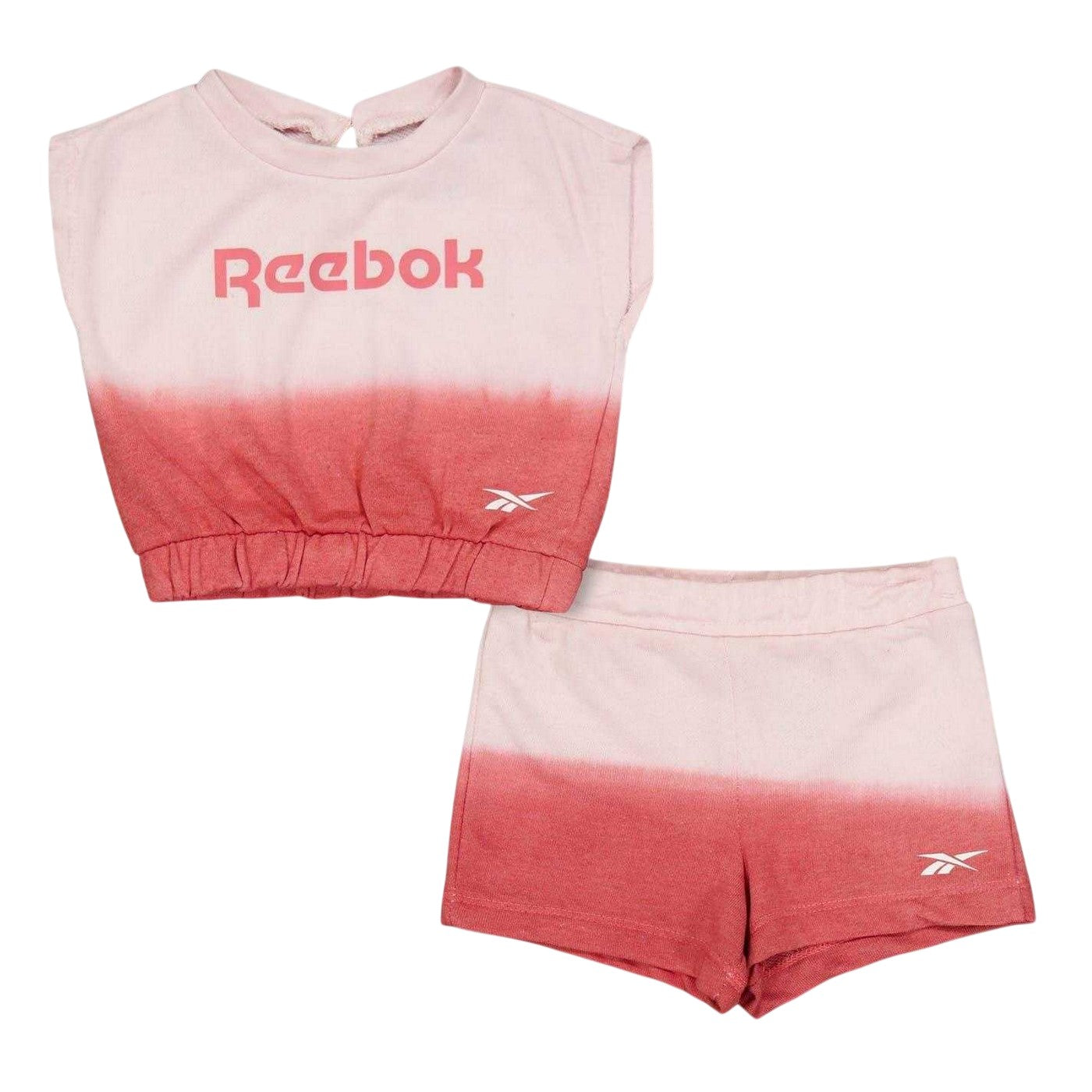 Sun Kissed Coral - Front - Reebok Toddler Ombre Sleeveless Shirt And Shorts Set
