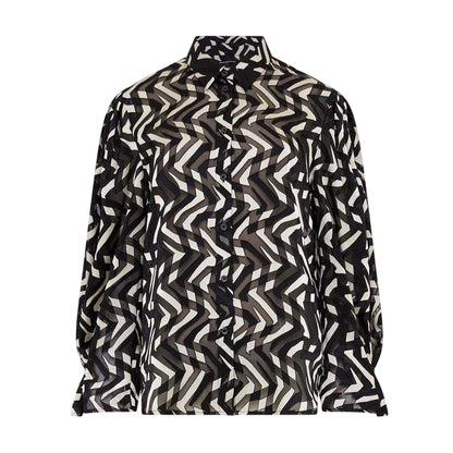 Black-Cream - Front - French Connection Womens-Ladies Diandra Long-Sleeved Blouse