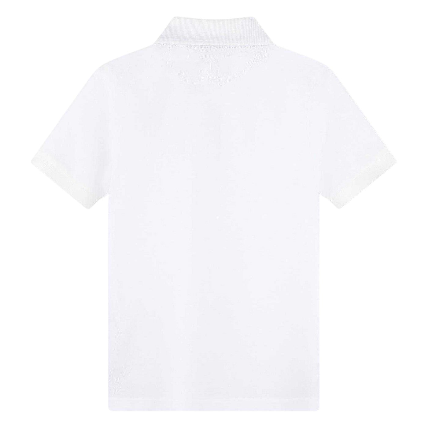 White - Back - Timberland Childrens-Kids Logo Regular Polo Shirt