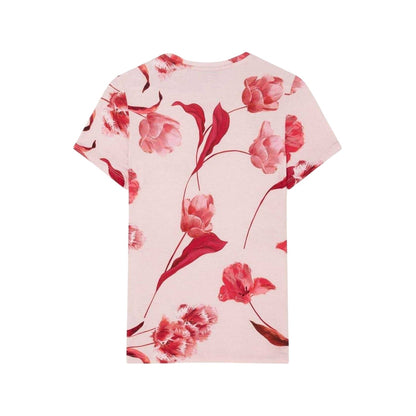 Light Pink - Back - Ted Baker Womens-Ladies Crew Neck Slim T-Shirt