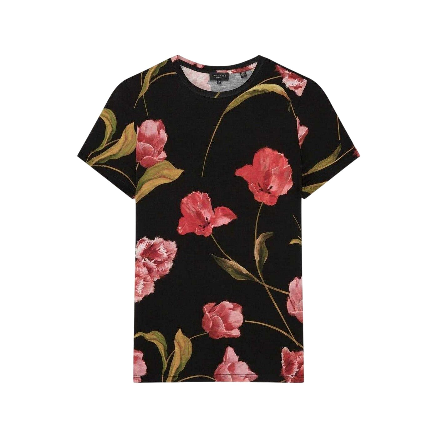 Black - Front - Ted Baker Womens-Ladies Crew Neck Slim T-Shirt