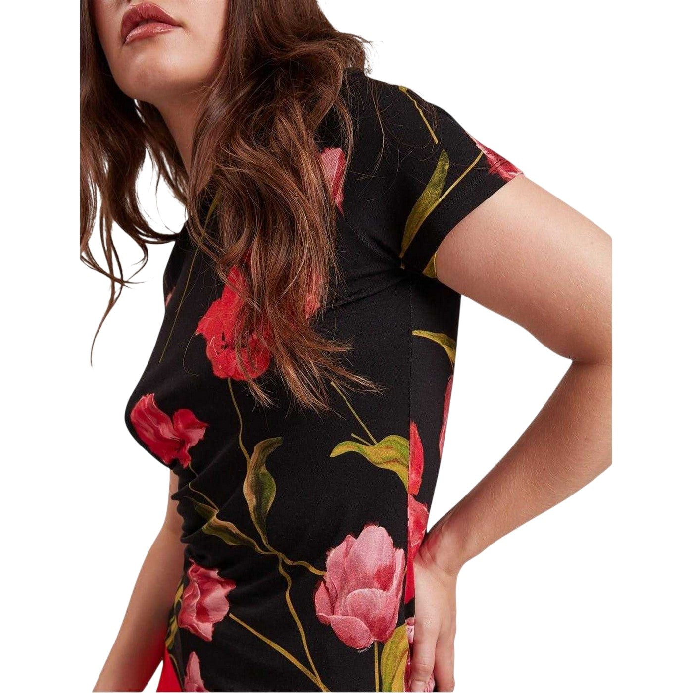 Black - Side - Ted Baker Womens-Ladies Crew Neck Slim T-Shirt