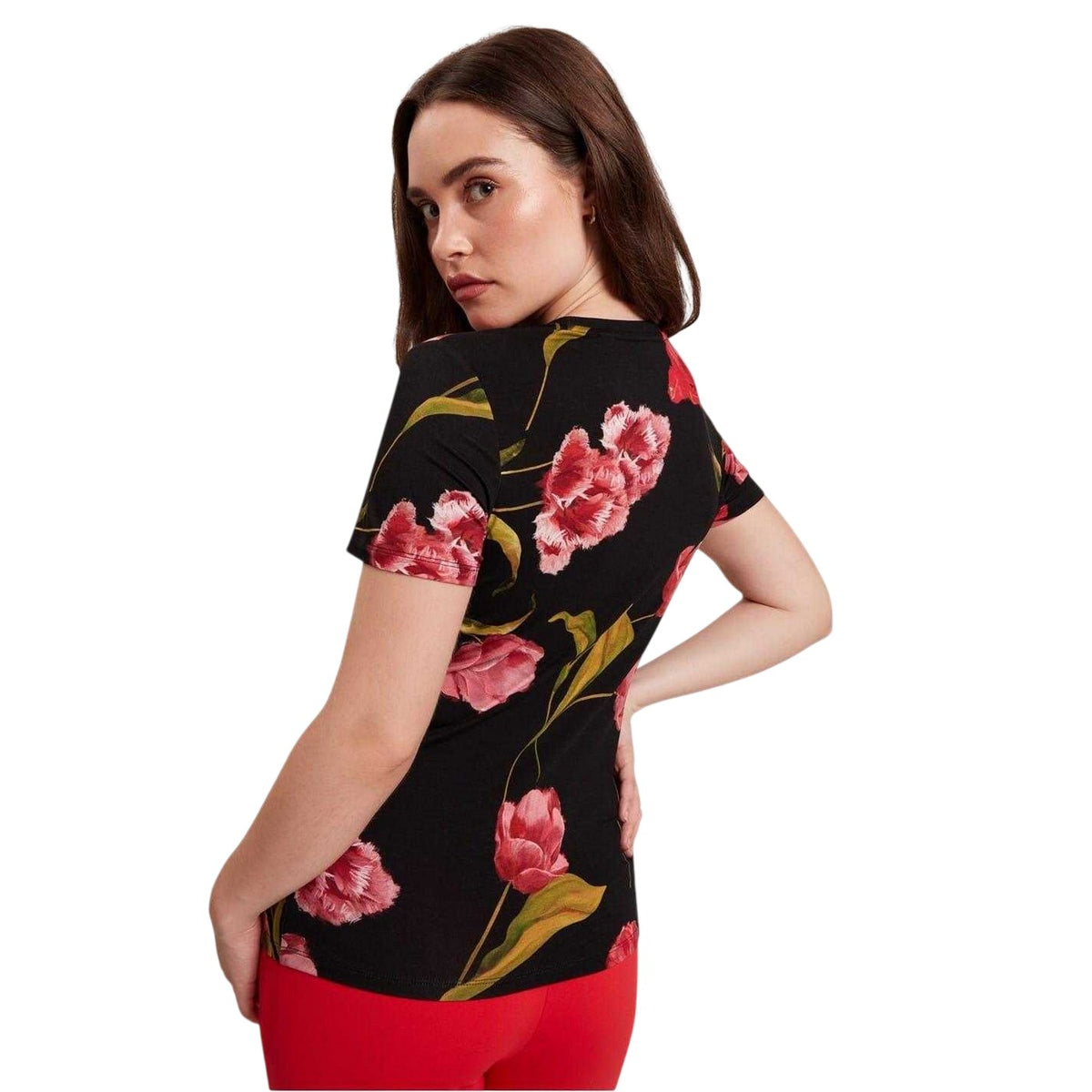 Black - Pack Shot - Ted Baker Womens-Ladies Crew Neck Slim T-Shirt