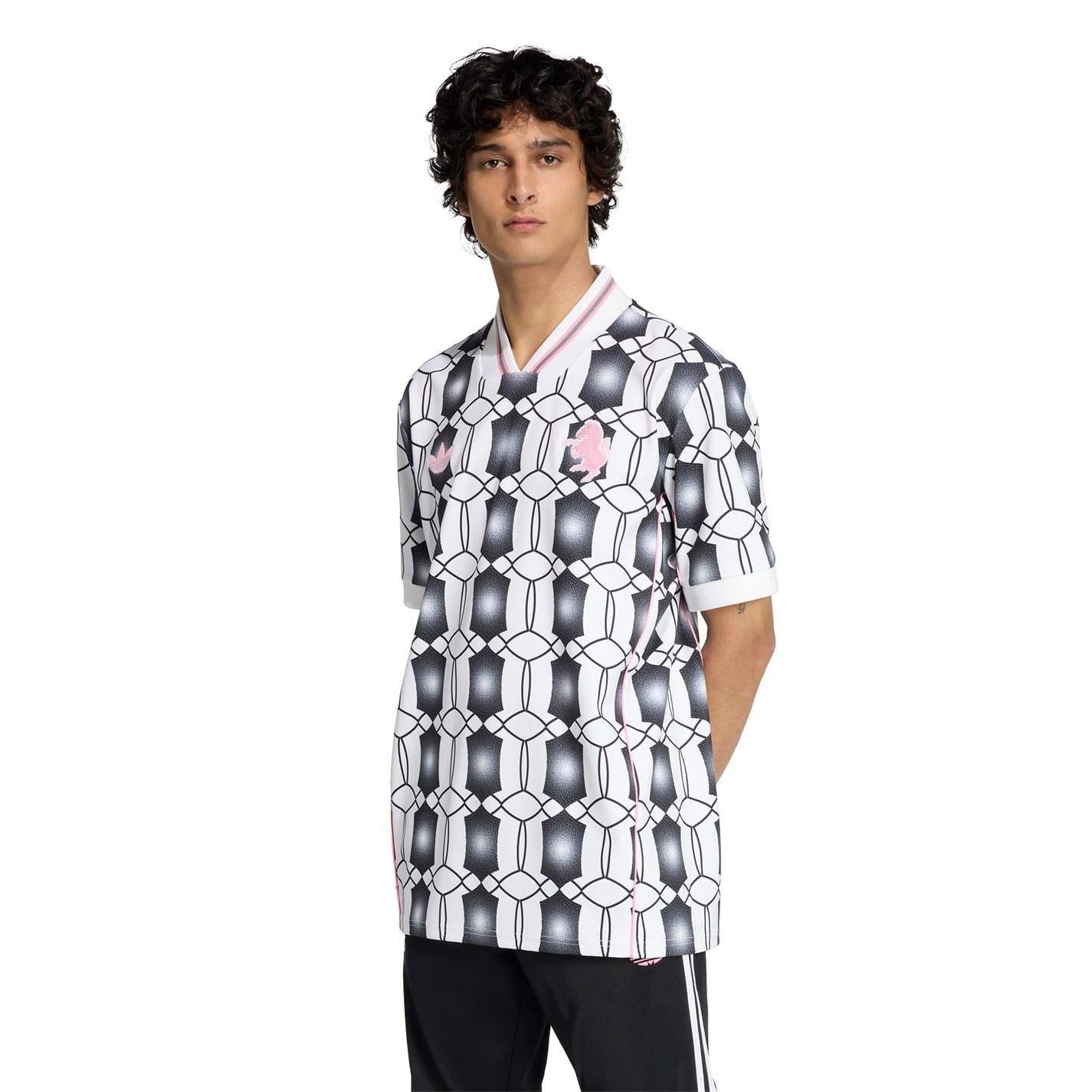White-Black - Side - Adidas Mens 25-26 Juventus FC Football Jersey