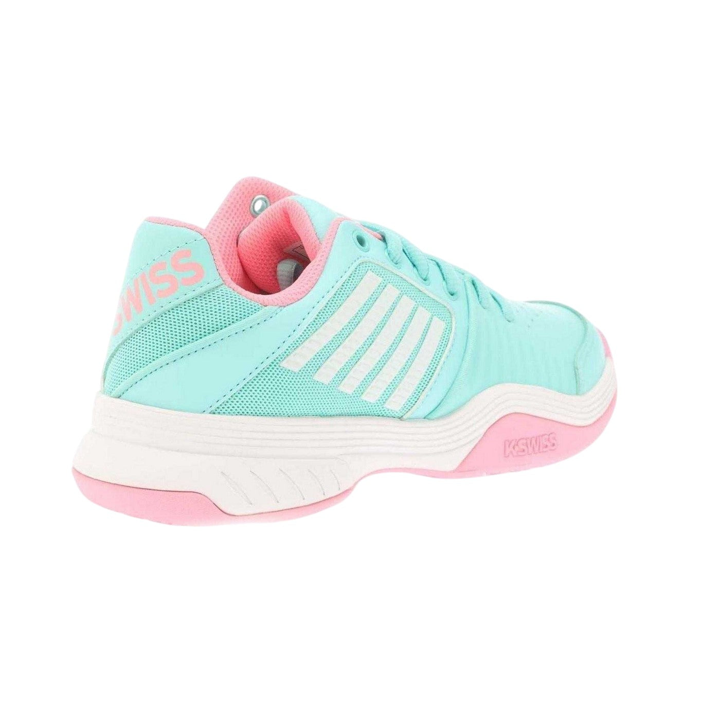 Blue - Back - K-Swiss Girls Court Express Omni Stripes Tennis Shoes