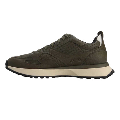 Green - Pack Shot - Boss Mens Jonah Cow Leather Trainers