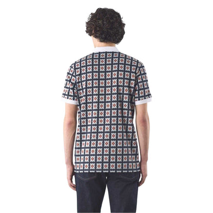 Multicoloured - Back - Pretty Green Mens Timperley Geometric Polo Shirt