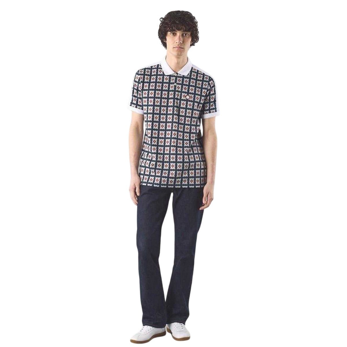 Multicoloured - Lifestyle - Pretty Green Mens Timperley Geometric Polo Shirt